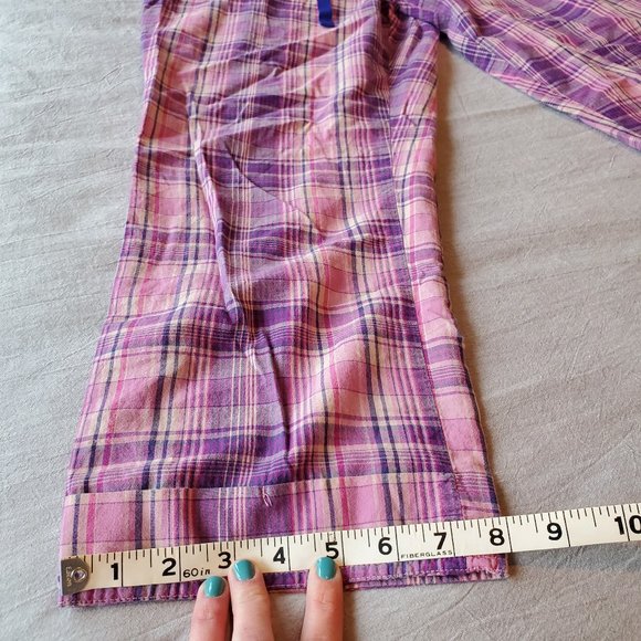Gap Body XS Pink Plaid Elastic/Drawstring Waist, Loose Leg Capri PJ Pants - Picture 9 of 9